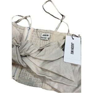 Jason Wu Women’s Beige Crop Bow Top Beige Size medium NWT Designer Luxury Boho